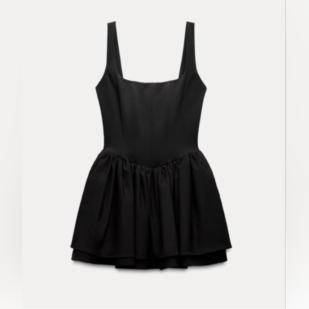 NWT Zara Dark Grey Corsett Dress